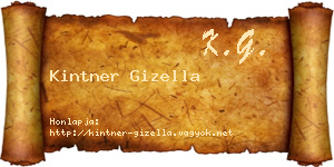 Kintner Gizella névjegykártya