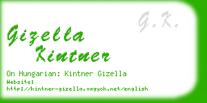 gizella kintner business card